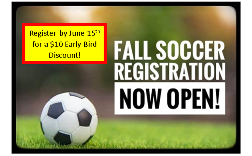 Fall Soccer Registration is OPEN!